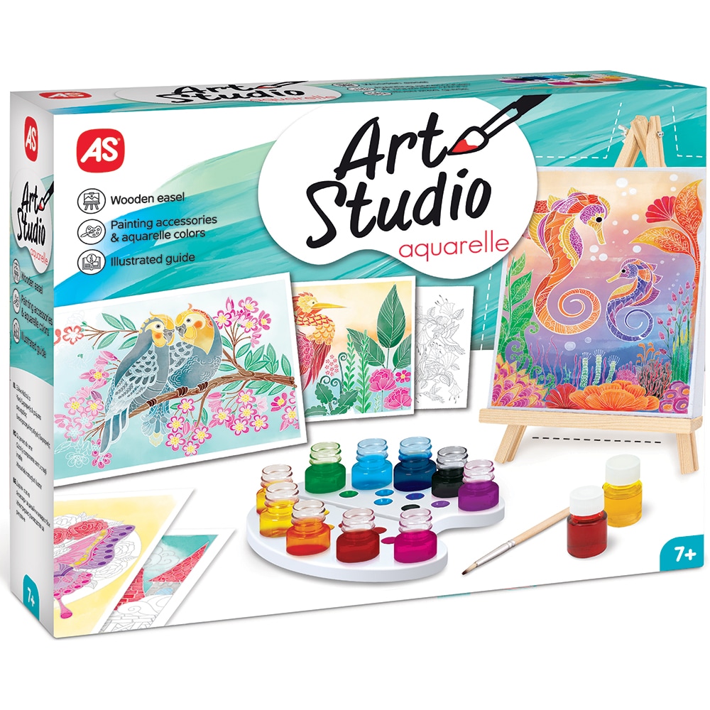Set AS Studio Atelier de pictura Aquarelle 103882022, 7 ani+, multicolor 