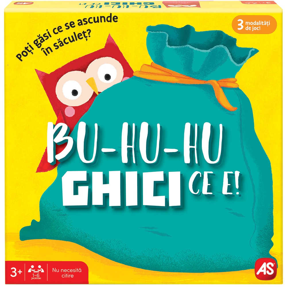 Joc de societate AS GAMES Bu-hu-hu Ghici ce e 104021624, 3 ani+, 2-4 jucatori