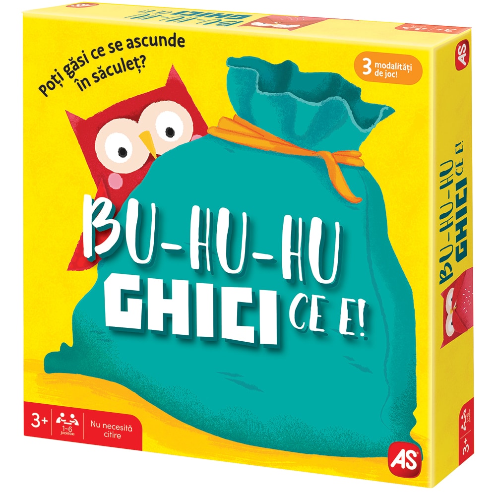 Joc de societate AS GAMES Bu-hu-hu Ghici ce e 104021624, 3 ani+, 2-4 jucatori