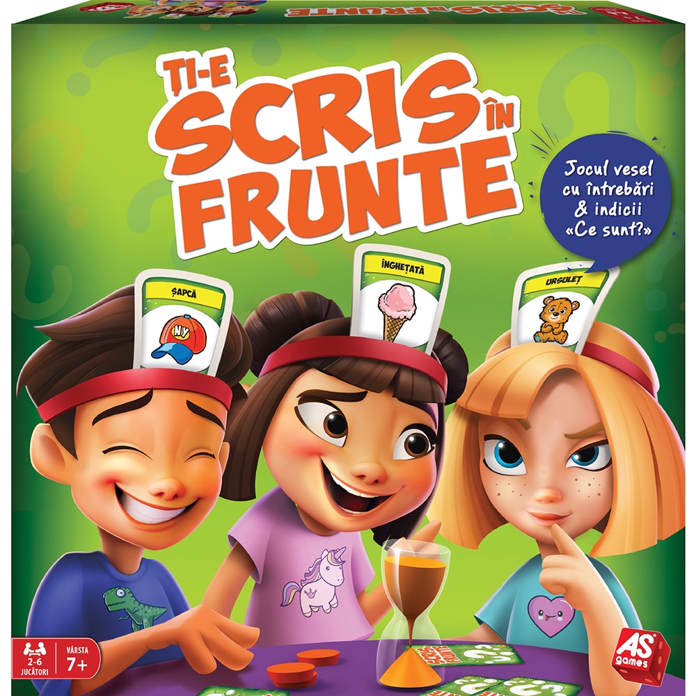 Joc de societate AS GAMES  Ti-e scris in frunte 104022000, 7 ani+, 2-6 jucatori