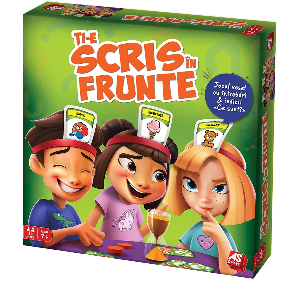 Joc de societate AS GAMES  Ti-e scris in frunte 104022000, 7 ani+, 2-6 jucatori