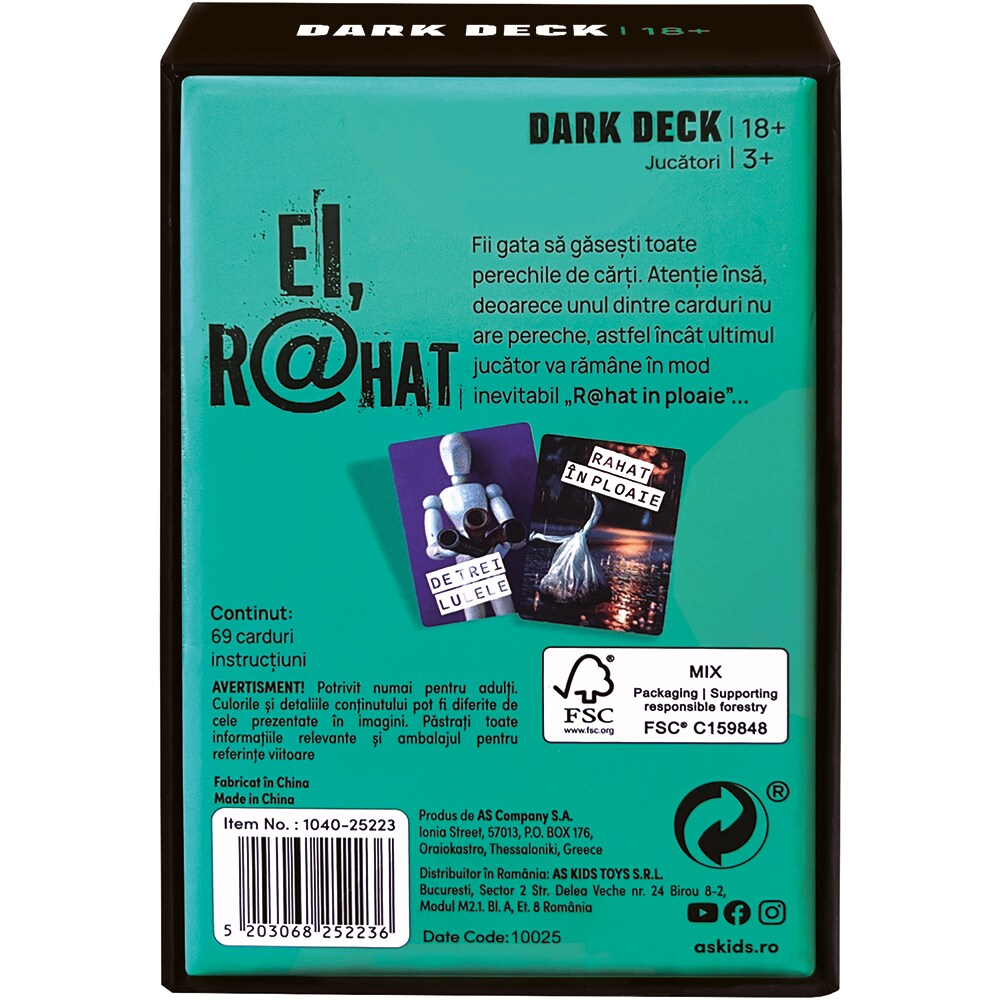 Joc de societate AS GAMES Ei R@hat 104025223, 18 ani+, 3-6 jucatori