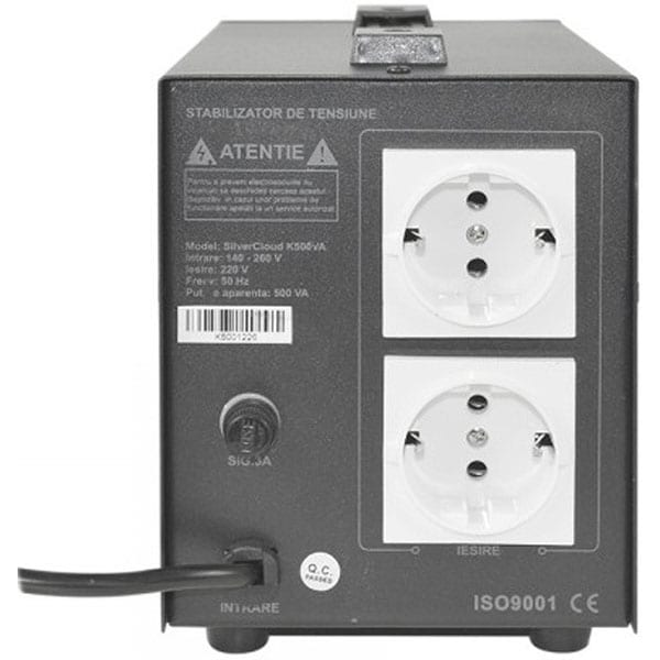 Stabilizator de tensiune SILVERCLOUD PNI-SCK500V, 300W