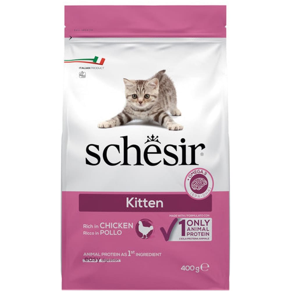 Hrana uscata pentru pisici SCHESIR, Junior, Pui, 400 g