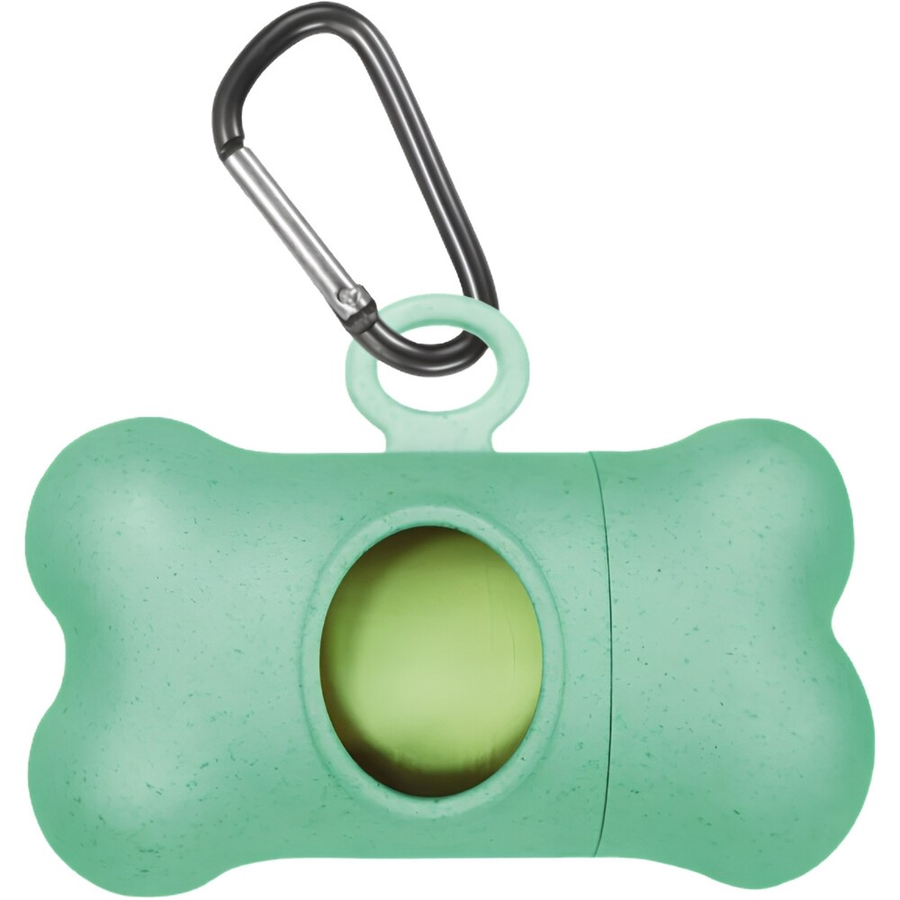 Dispenser pungi igienice pentru caini RECORD Bamboo, verde