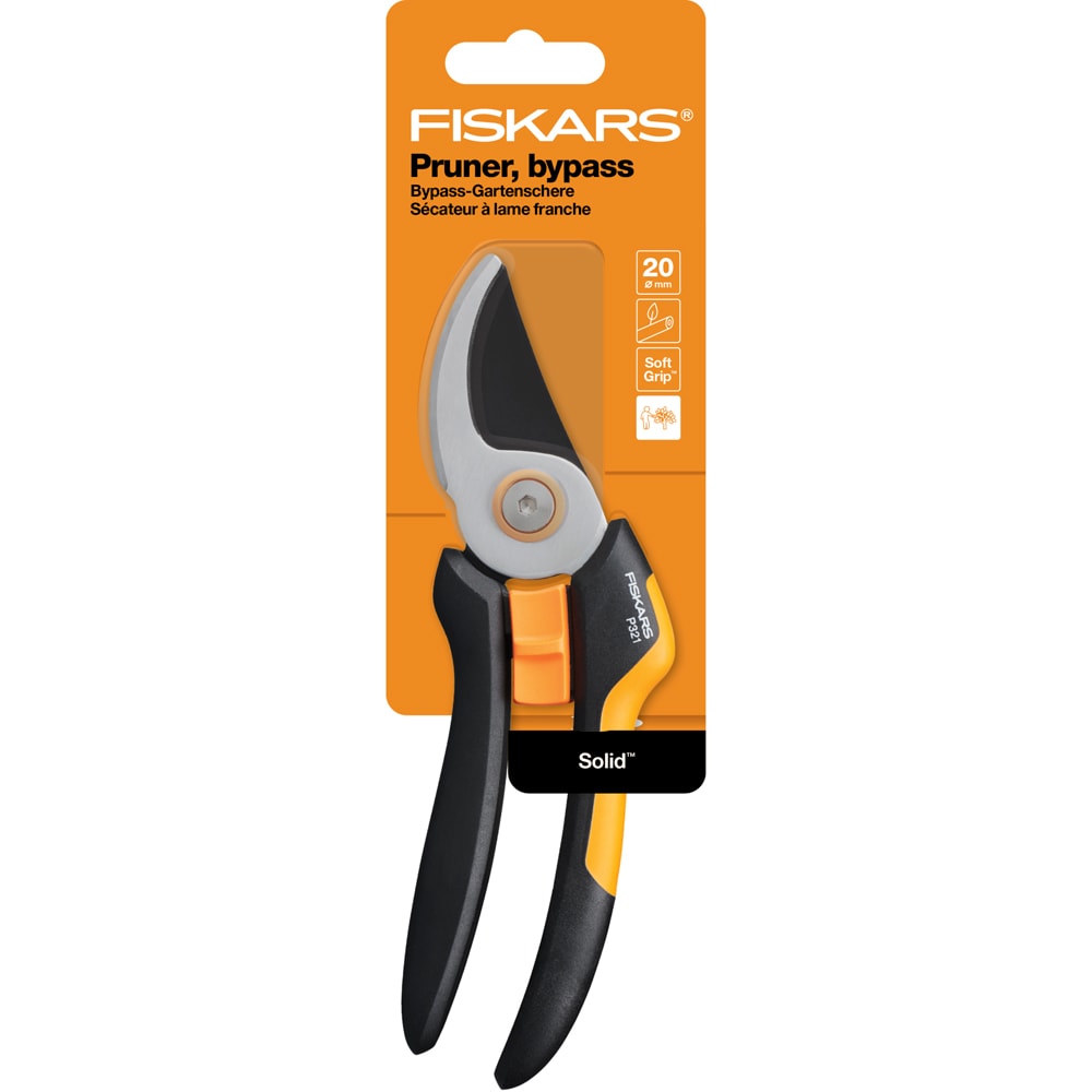 Foarfeca FISKARS Solid, marimea M, pas cu pas P321, otel, negru