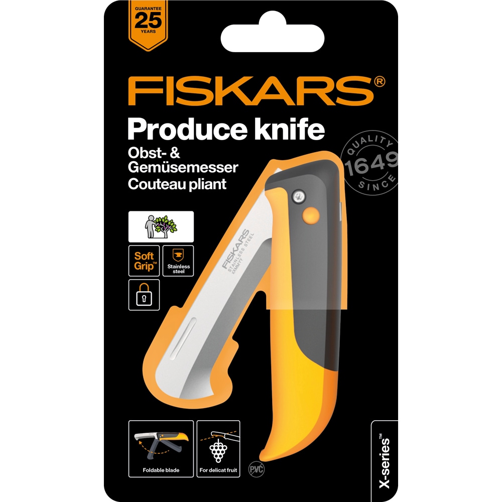 Cutit pliabil FISKARS K80 X-series, otel inoxidabil, negru