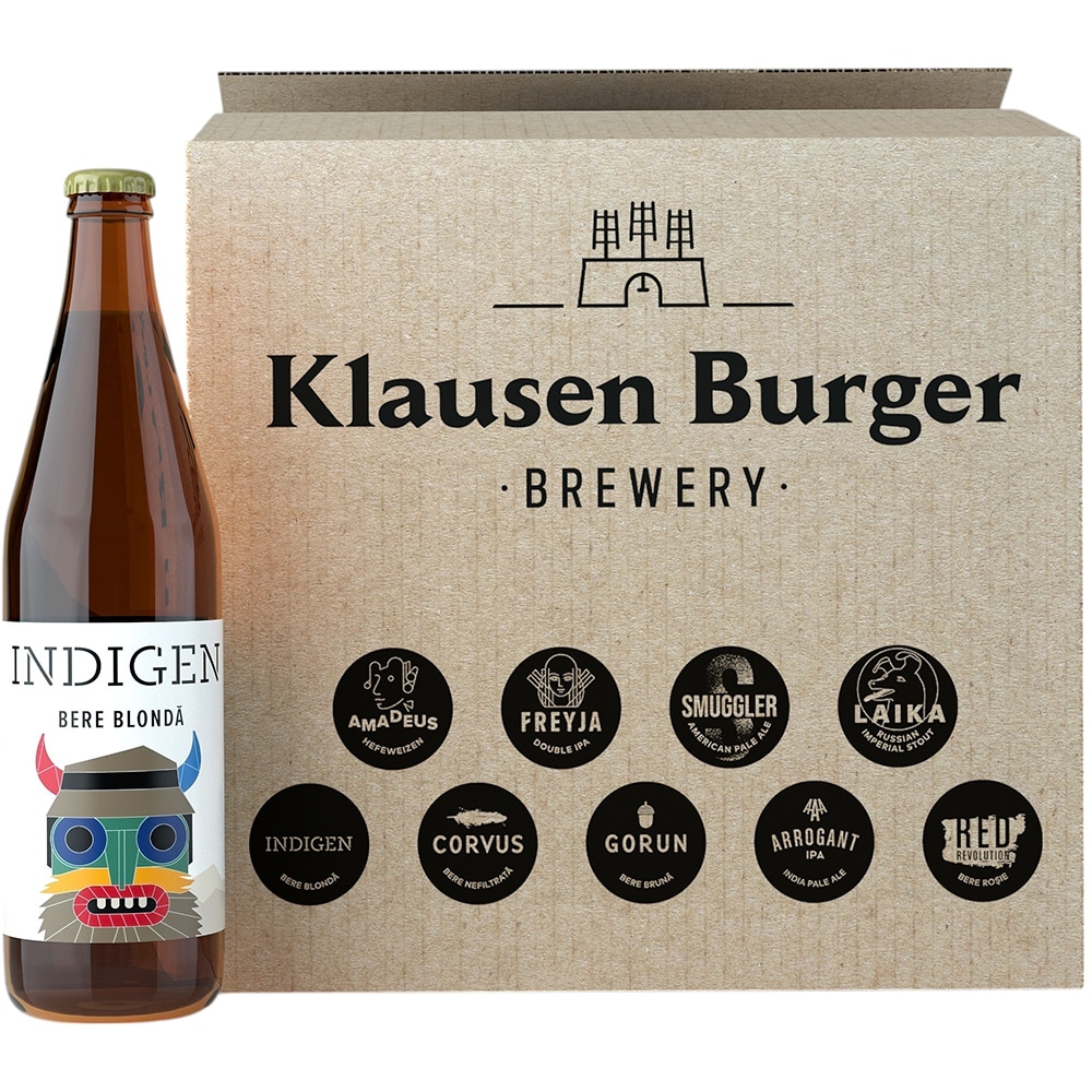 Bere artizanala Klausen Burger Indigen bax 0.5L x 20 sticle