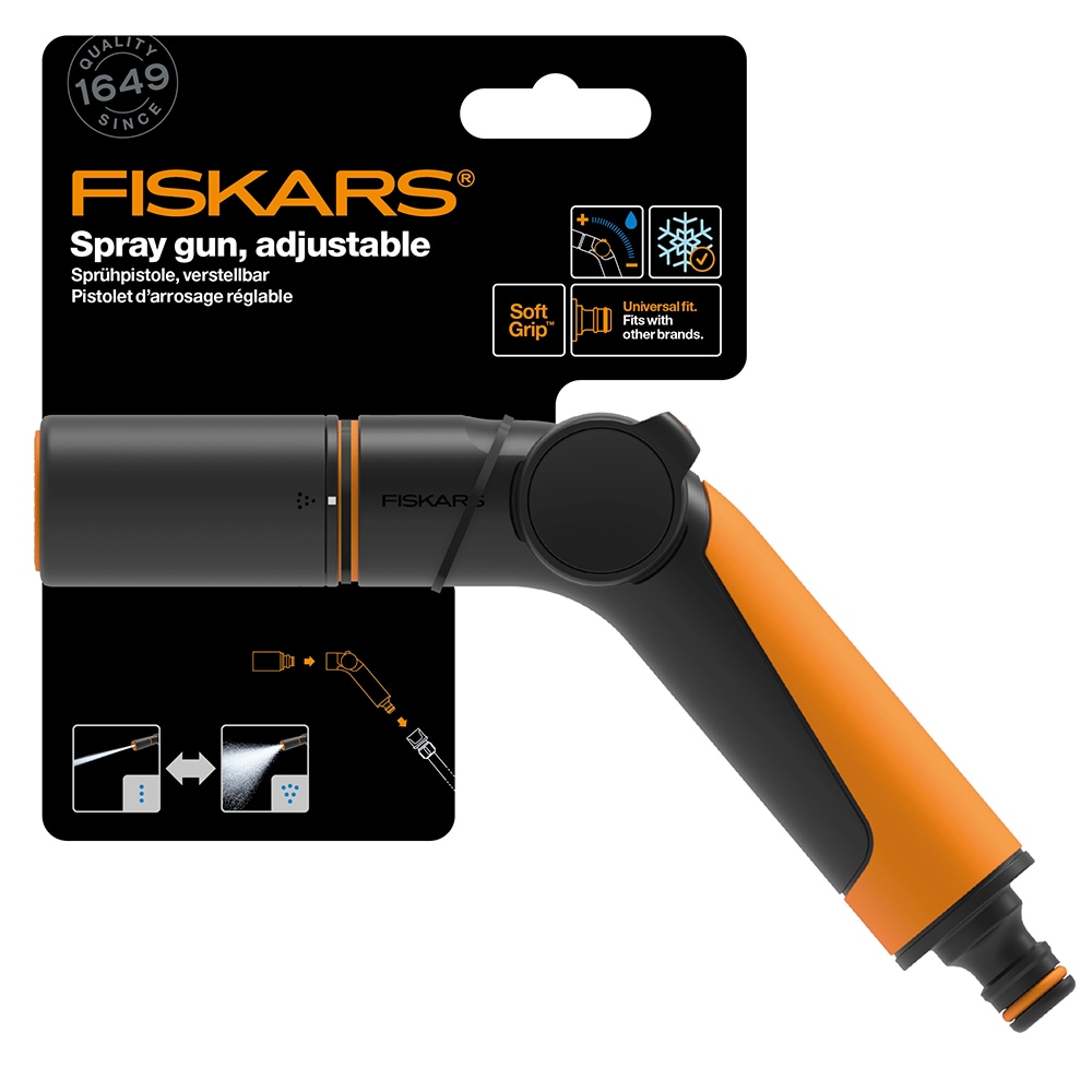 Pistol pentru stropit FISKARS 1065487, 2 jeturi, negru