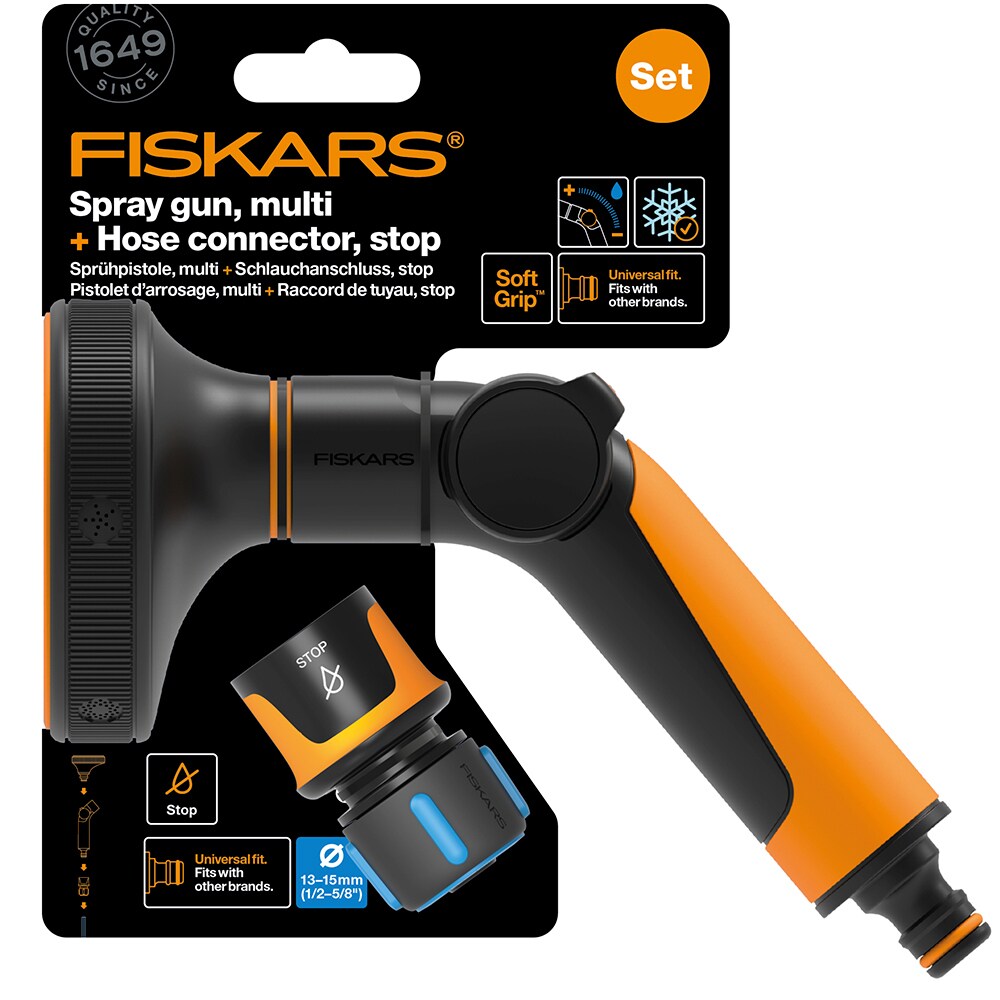 Pistol pentru stropit FISKARS 1065492, 5 jeturi, negru