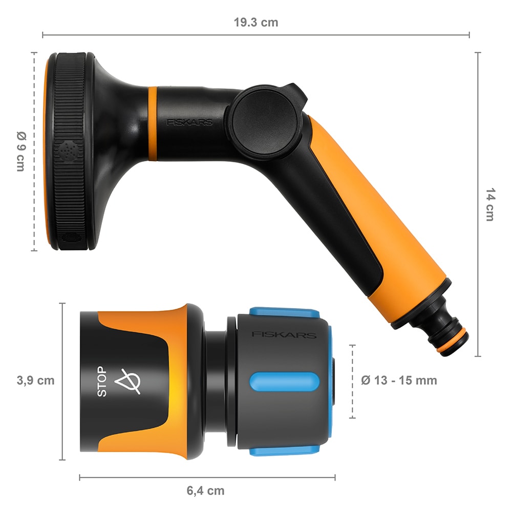 Pistol pentru stropit FISKARS 1065492, 5 jeturi, negru