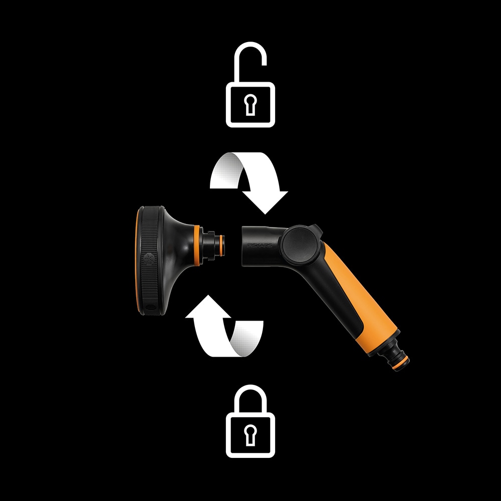 Pistol pentru stropit FISKARS 1065492, 5 jeturi, negru