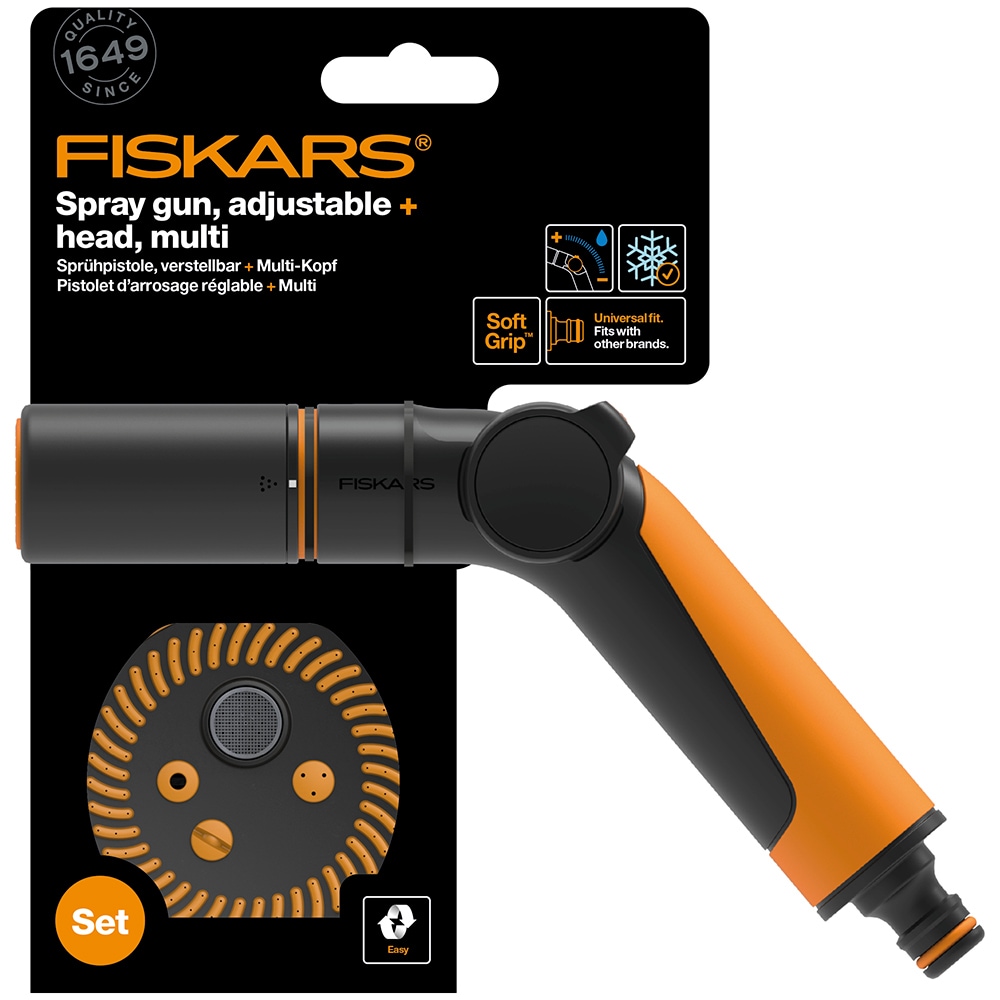 Pistol pentru stropit FISKARS 1065494, 5 jeturi, negru
