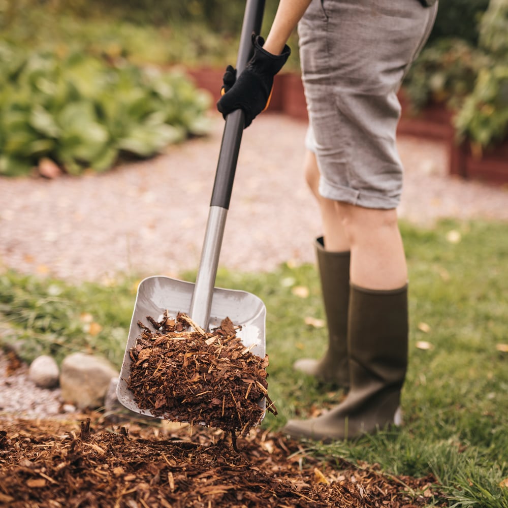 Lopata FISKARS Ergonomic, otel, argintiu