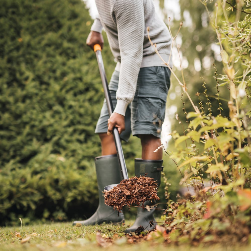 Lopata FISKARS Solid, maner tip I, metal, negru