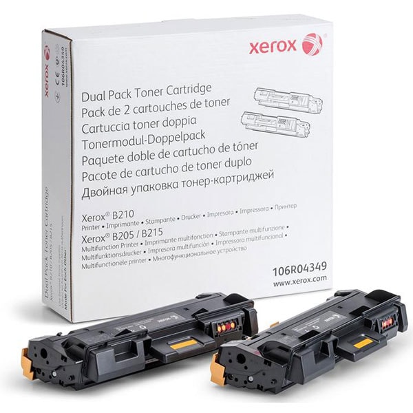 Toner original XEROX 106R04349 Dual Pack, negru
