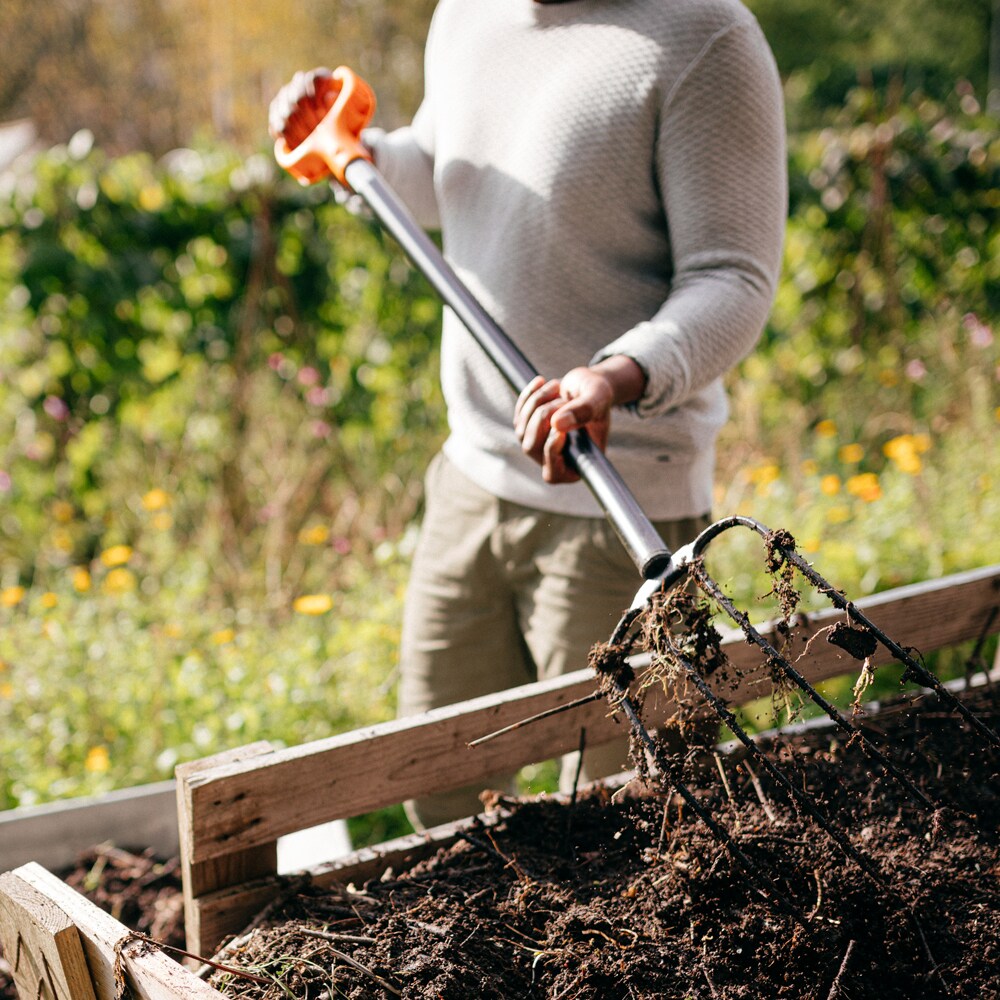 Furca FISKARS Solid , metal, negru