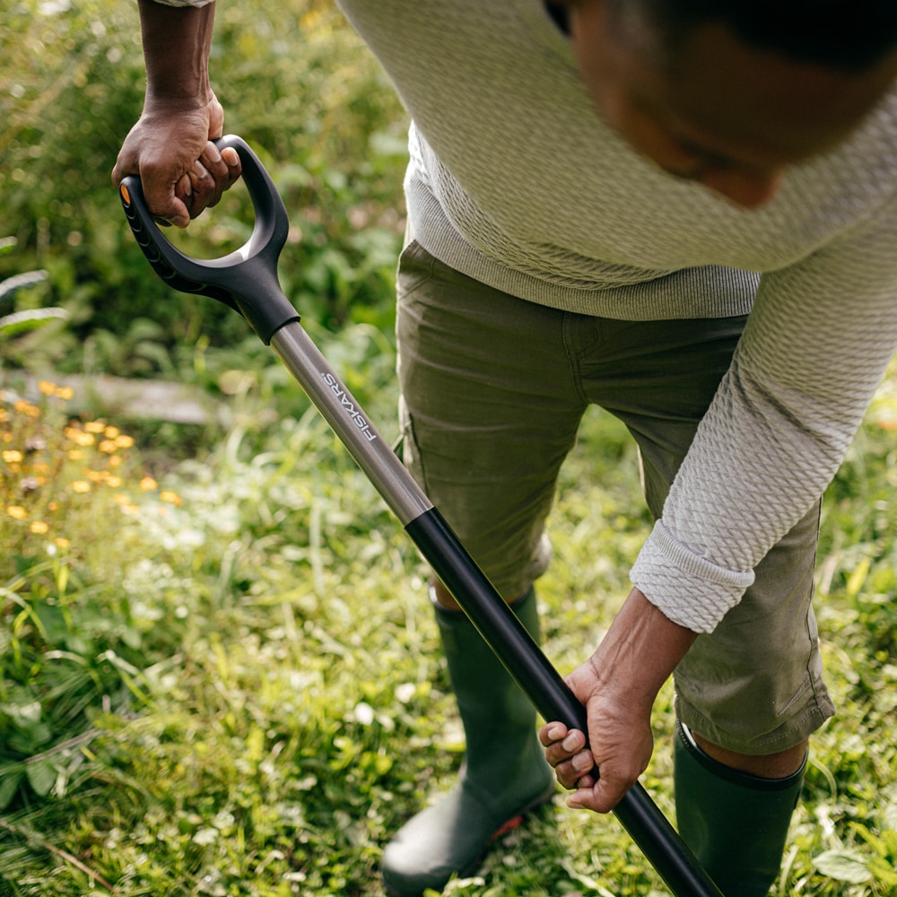 Furca FISKARS Ergonomic, otel, argintiu