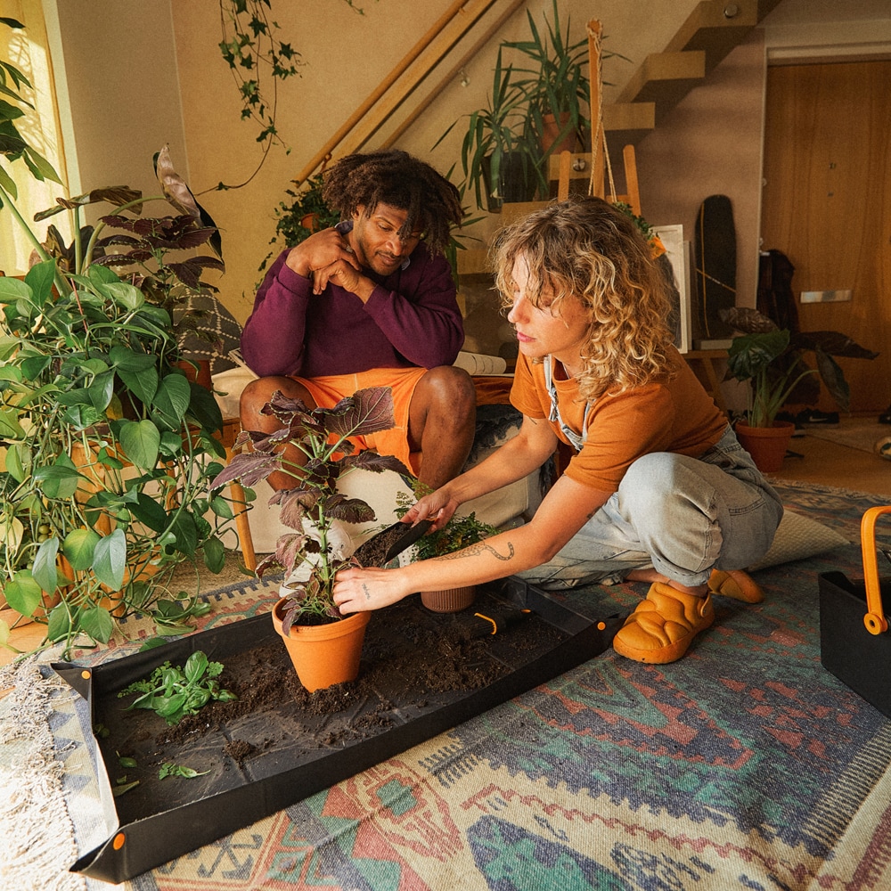 Covoras FISKARS, nailon , negru