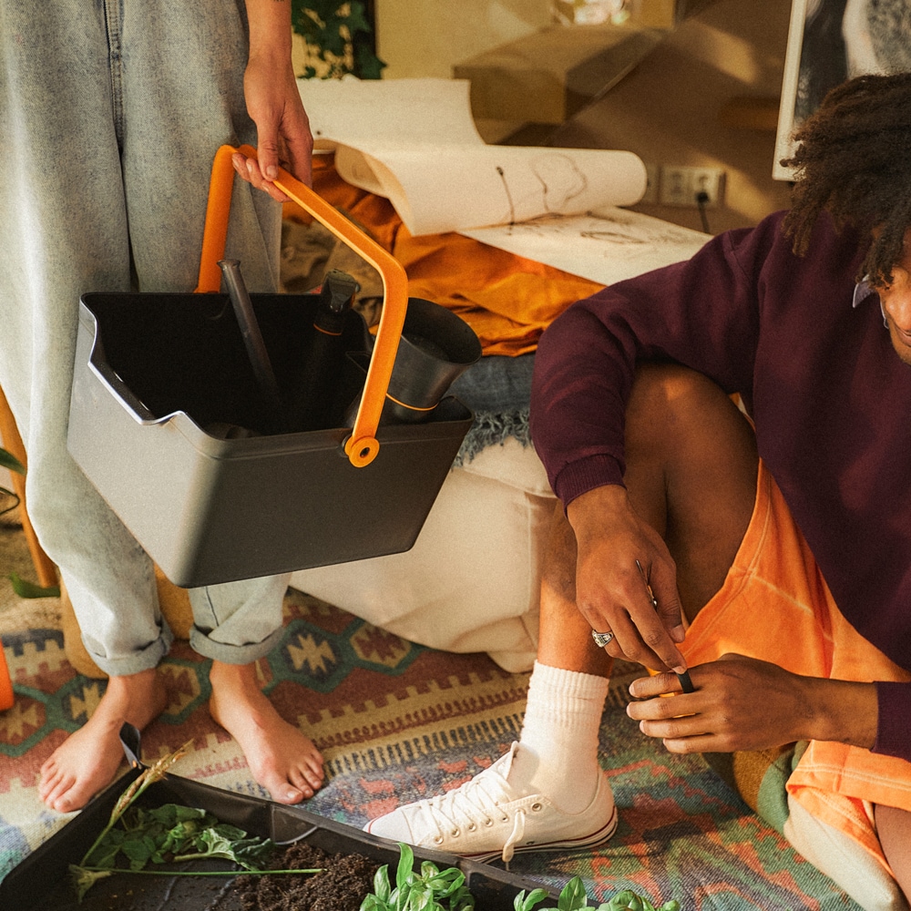 Cutie unelte FISKARS, plastic, negru