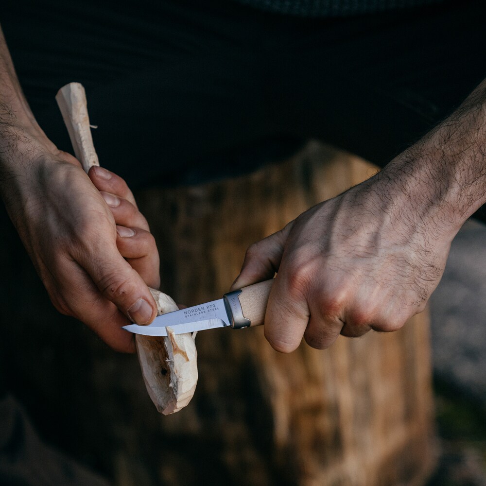 Cutit FISKARS Norden, otel inoxidabil, argintiu , maro