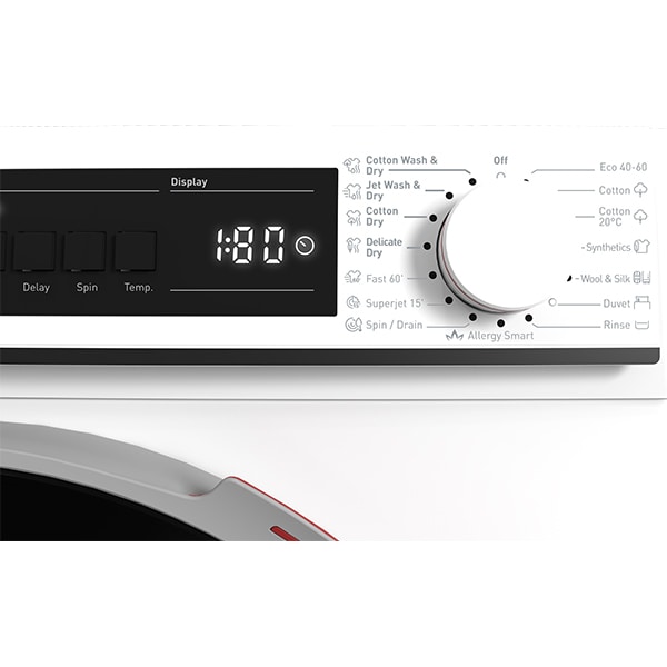 Masina de spalat rufe frontala cu uscator SHARP ES-NDB7144WD-EE, 7/5 kg, 1400rpm, Clasa D/E, alb