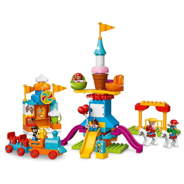 LEGO DUPLO: Parc mare de distractii 10840, 2 - 5 ani, 106 piese