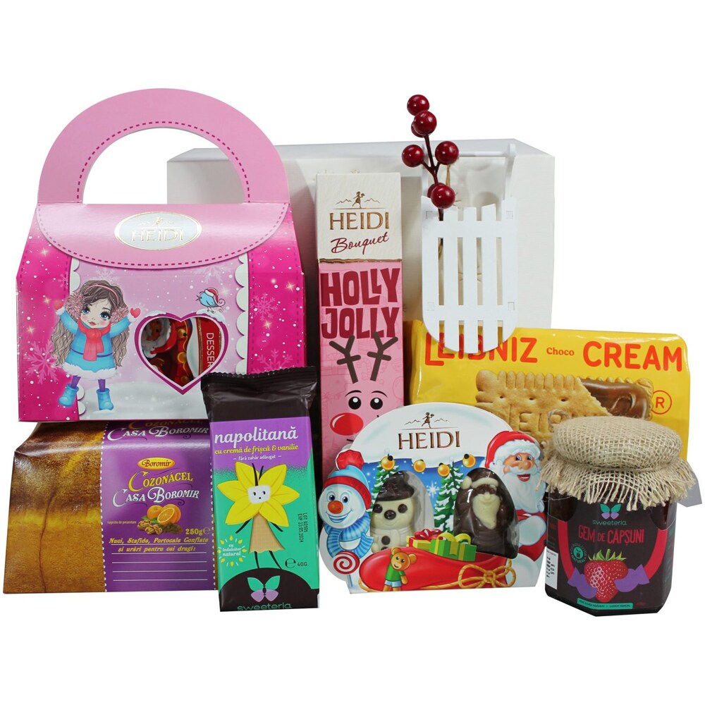 Cadou special copii LUXURY BASKETS Craciun Pink 8SCCP