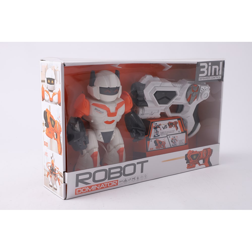 Robot interactiv 3in1 IZ TOYS 1100037593, 3 ani+, alb-portocaliu