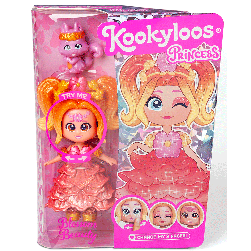 Papusa KOOKYLOOS Princess - Blossom Beauty 1100038337, 3 ani+, portocaliu-roz