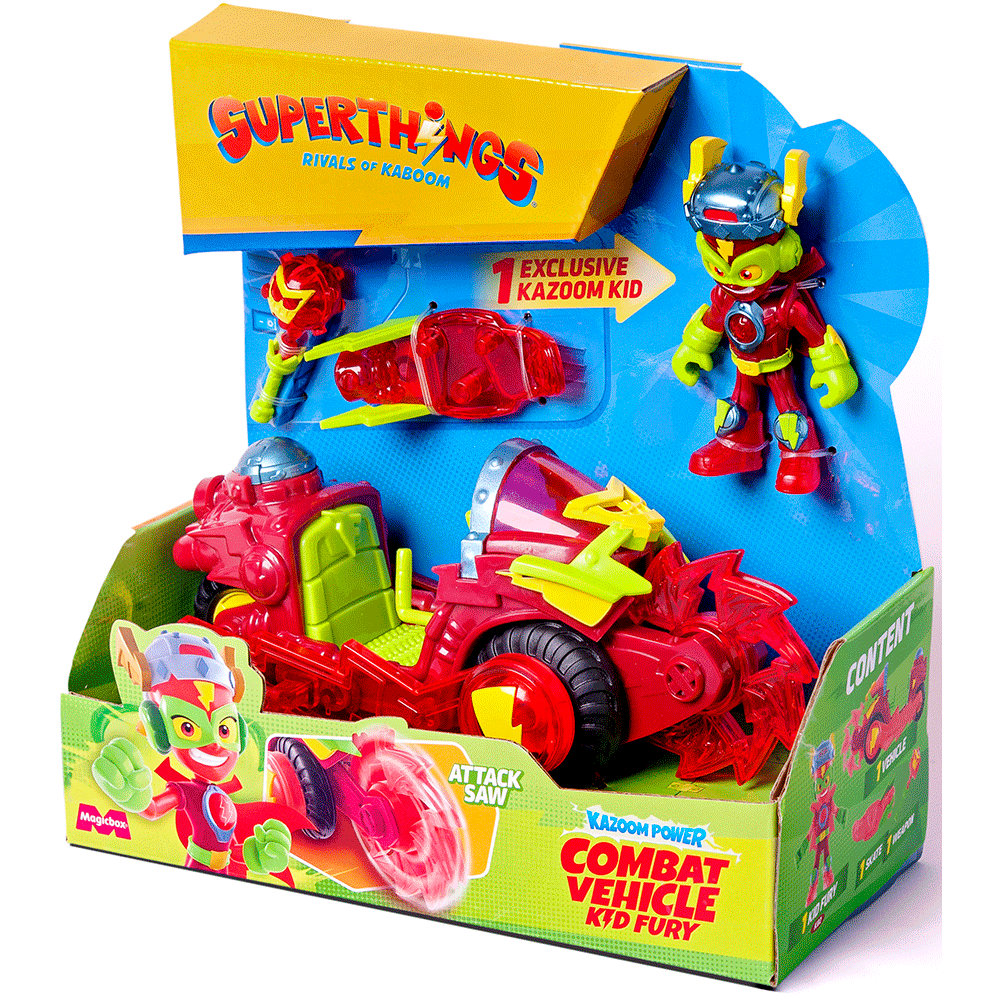 Set figurina SUPERTHINGS Vehiculul de lupta - Kid Fury 1100039995, 3 ani+, multicolor
