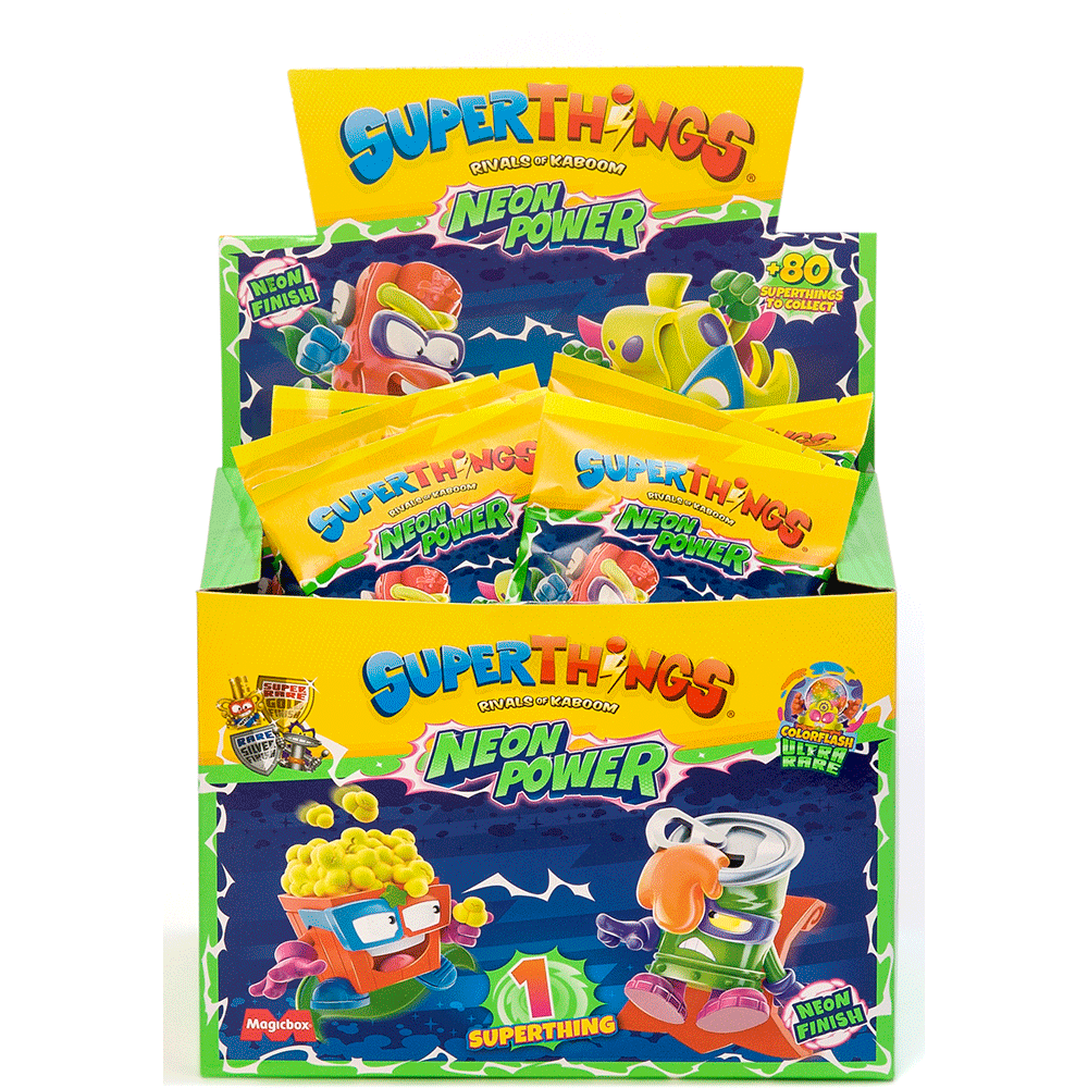 Set 25 figurine SUPERTHINGS Neon Power 1100040210, 3 ani+, multicolor