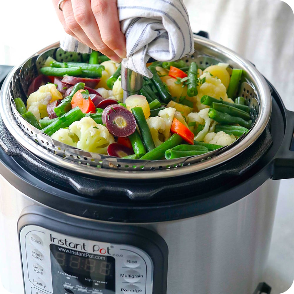 Multicooker INSTANT POT Duo 80 113006101EU, 8l, 1200W, 13 programe, argintiu-negru
