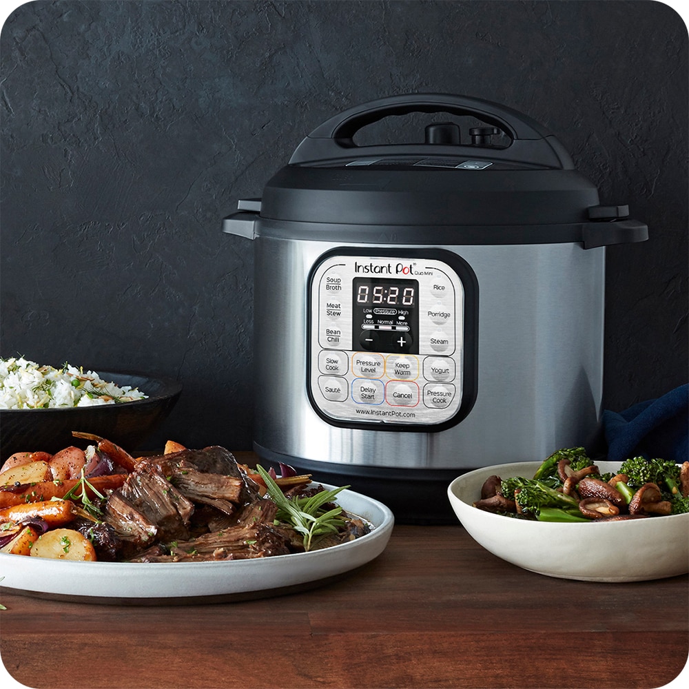 Multicooker INSTANT POT Duo 80 113006101EU, 8l, 1200W, 13 programe, argintiu-negru