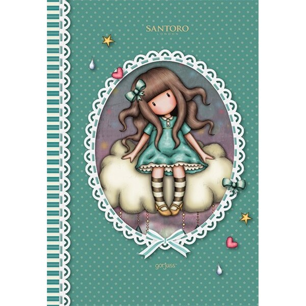 Set 5 notebook SANTORO Gorjuss, dictando, A5, 96 file, legatura capsata, diverse modele