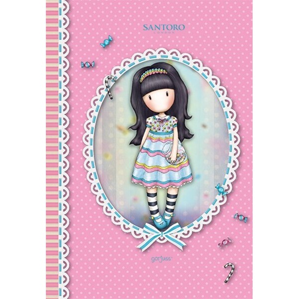 Set 5 notebook SANTORO Gorjuss, dictando, A5, 96 file, legatura capsata, diverse modele