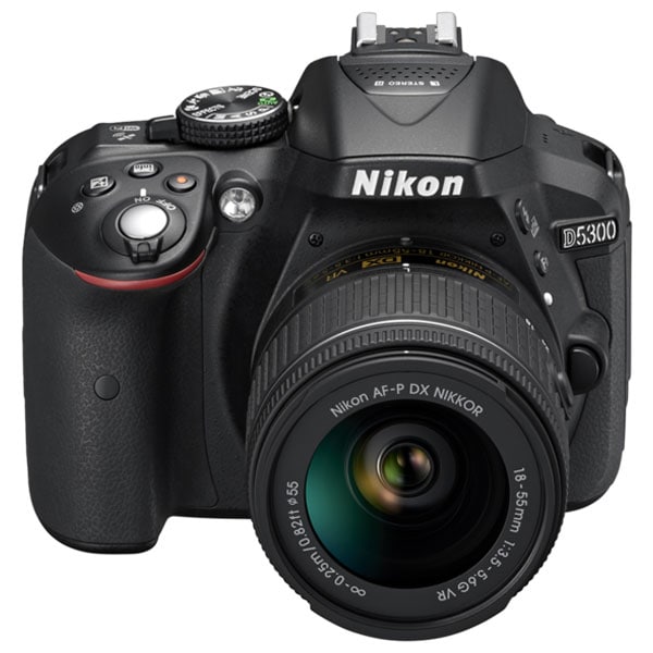 Aparat foto DSLR NIKON D5300, 24.78 MP, Wi-Fi, negru + Obiectiv AF-P 18-55mm VR