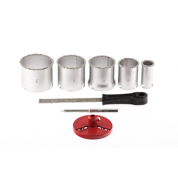 Set carote pentru placi ceramice MTX 728429, 33-53-67-73-83 mm, pila semicirculara, coada hexagonala
