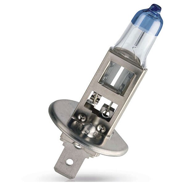 Bec auto far halogen PHILIPS H1 Vision Plus+60%, 12V, 55W, P14.5S, blister 1 bucata