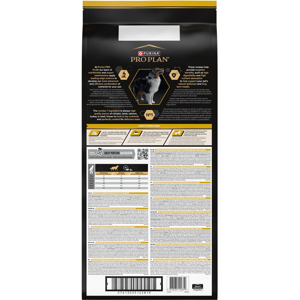 Hrana uscata pentru caini PURINA PRO PLAN Sterilised, Adult, Pui, 14 kg