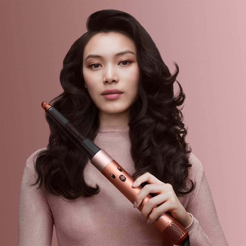 Trusa coafat Multistyler DYSON Airwrap i.d. TM HS08, 90 grade, roz-auriu