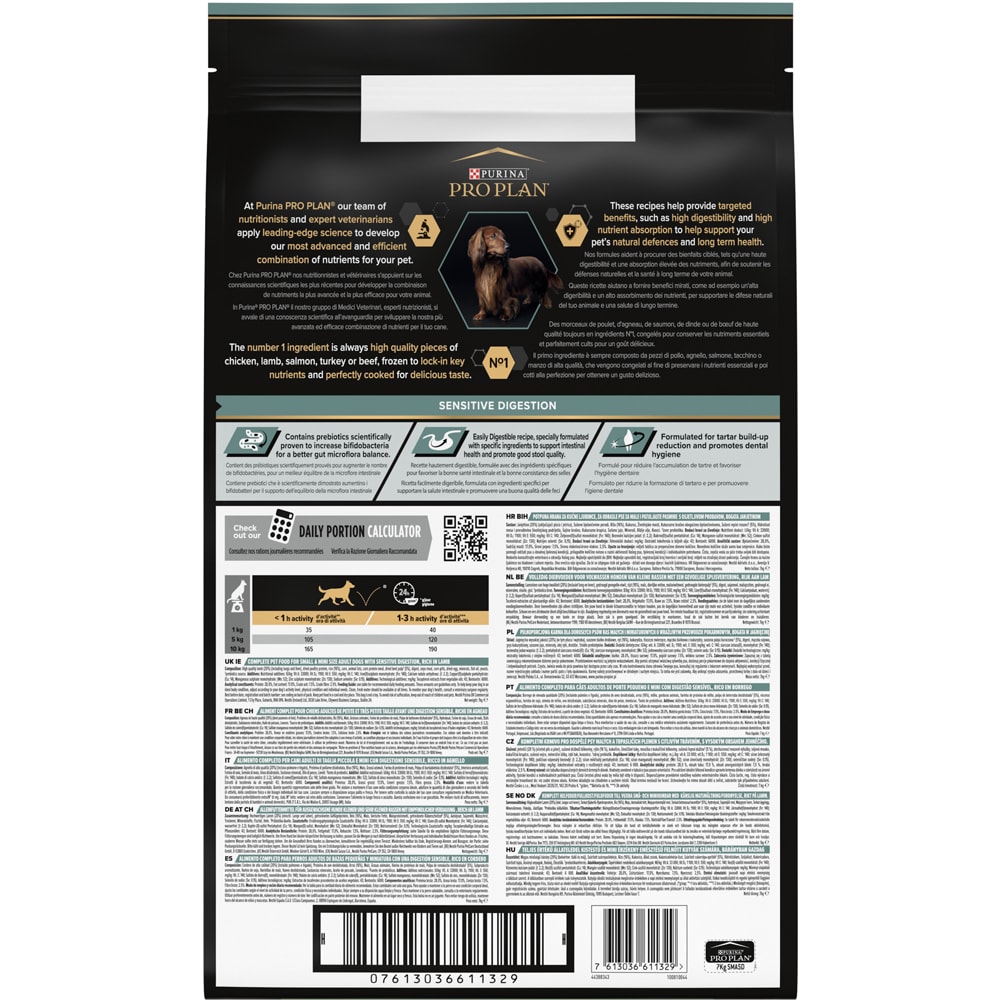 Hrana uscata pentru caini PURINA PRO PLAN Sensitive Digestion Small & Mini, Adult, Miel, 7 kg