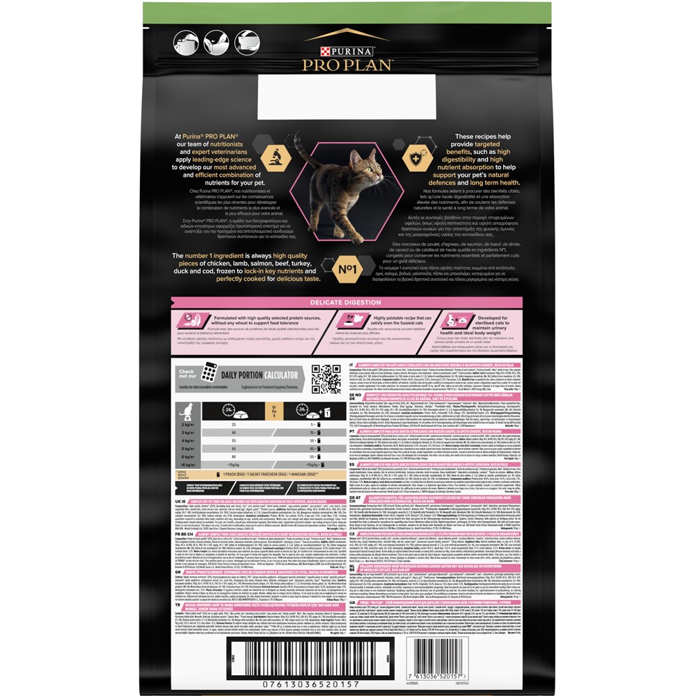 Hrana uscata pentru pisici PURINA PRO PLAN Delicate Digestion Sterilised, Adult, Pui, 10 kg