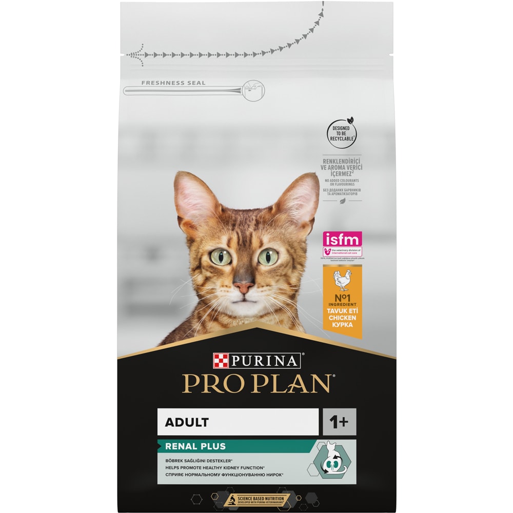 Hrana uscata pentru pisici PURINA PRO PLAN Renal Plus, Adult, Pui, 1.5 kg