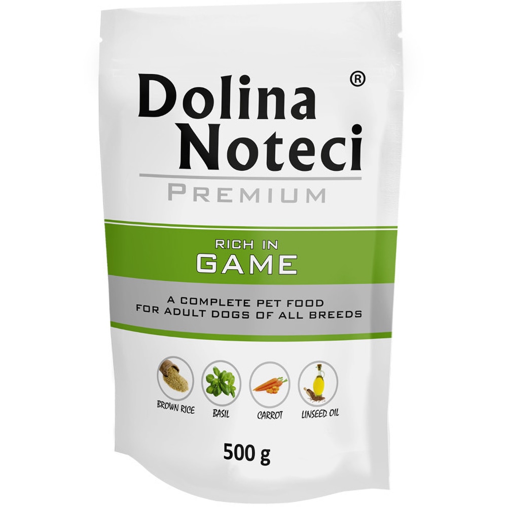 Hrana umeda pentru caini DOLINA NOTECI Premium, Adult, Vanat, 10 x 500 g
