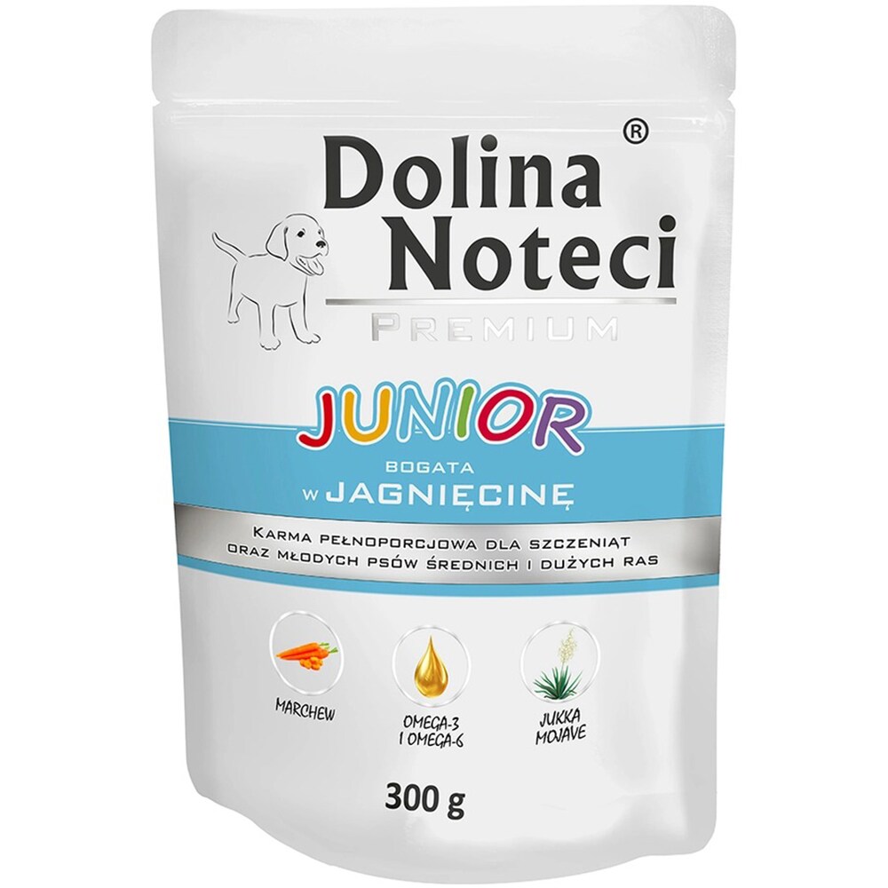 Hrana umeda pentru caini DOLINA NOTECI Premium, Junior, Miel, 10 x 300 g