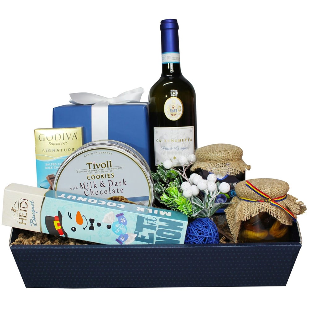 Cos cadou LUXURY BASKETS Beautiful Blue 8BB