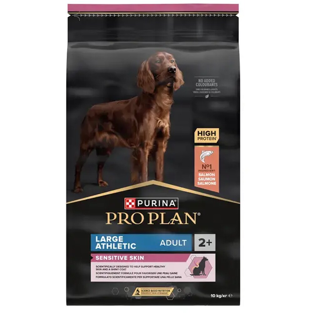 Hrana uscata pentru caini PURINA PRO PLAN Sensitive Skin Large Athletic, Adult, Somon, 10 kg