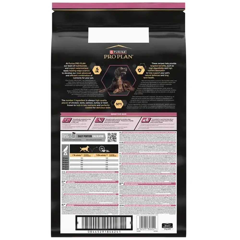 Hrana uscata pentru caini PURINA PRO PLAN Sensitive Skin Large Athletic, Adult, Somon, 10 kg
