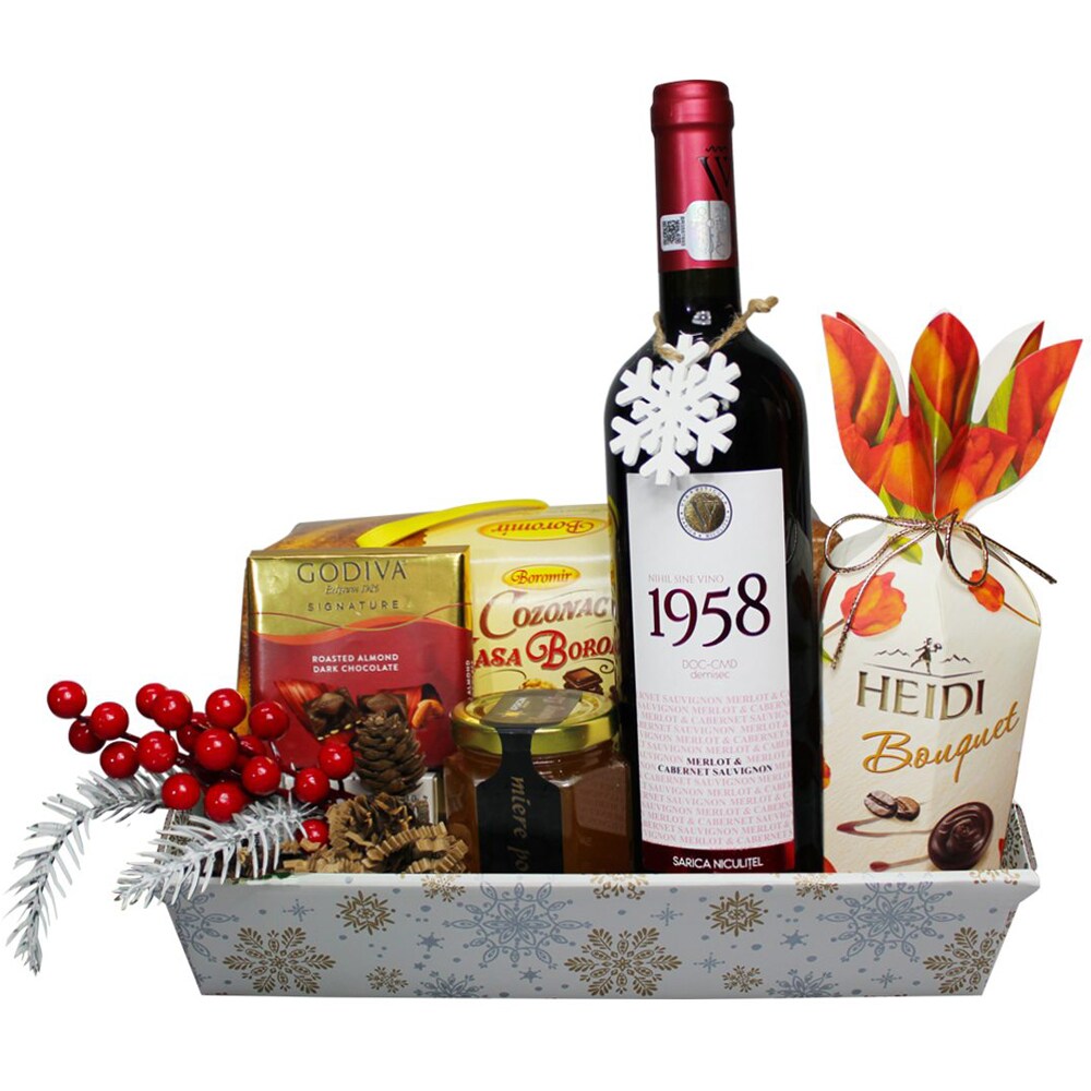 Cos cadou LUXURY BASKETS Beautiful Red Pack 6BRP